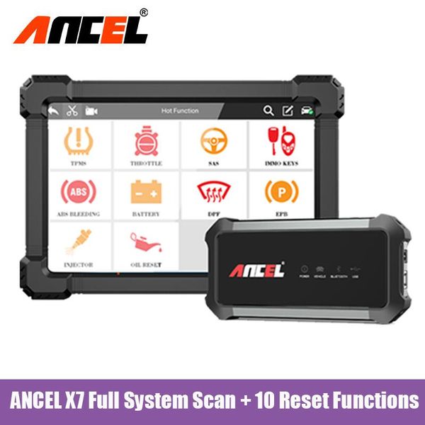 

diagnostic tools obd2 automotive scanner dpf epb sas abs tps reset car update tool multilingual obd 2 scan ancel x7
