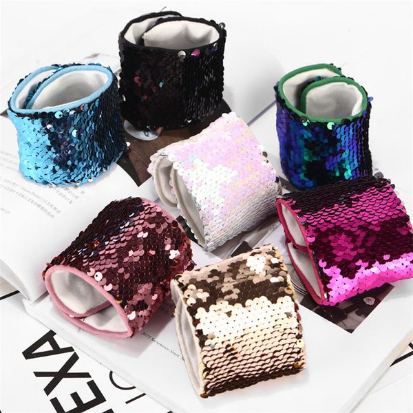 

mermaid sequin bracelet wristband cuff sequins bracelets women charm jewelry girl wedding favors mermaid bracelet wristband bangle a-0503