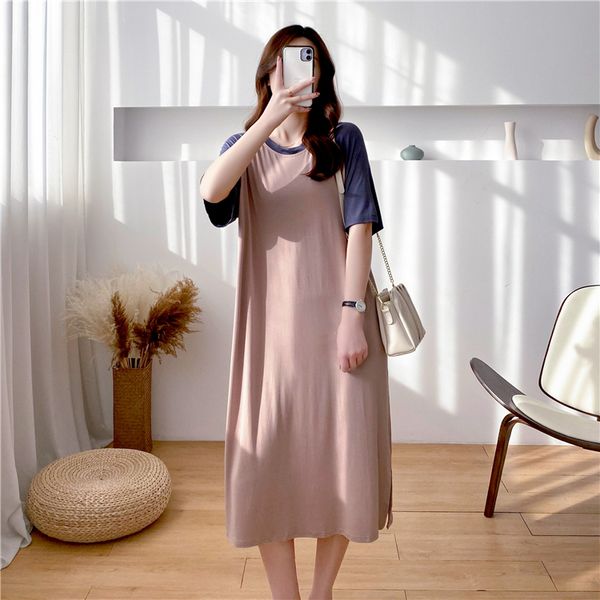 

pure cotton plus size summer short-sleeved casual loose plus size women's short-sleeved t-shirt maternity wear and nursing t-shirt, White;black