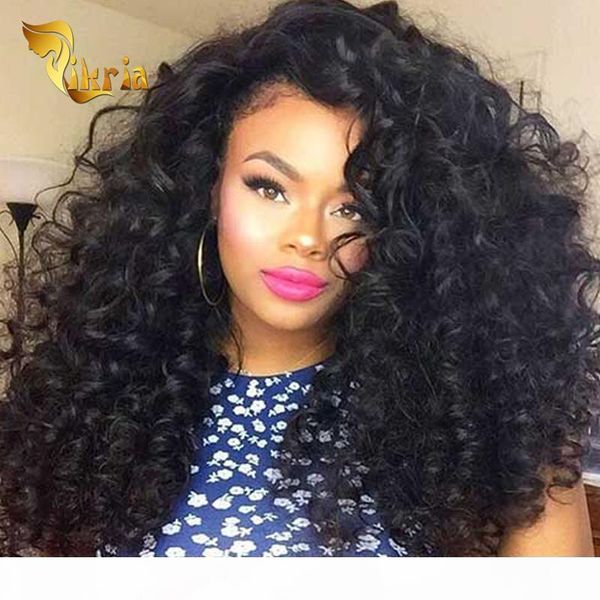 

curly silk full lace wigs baby hair peruvian indian malaysian brazilian virgin human hair lace front wigs, Black;brown