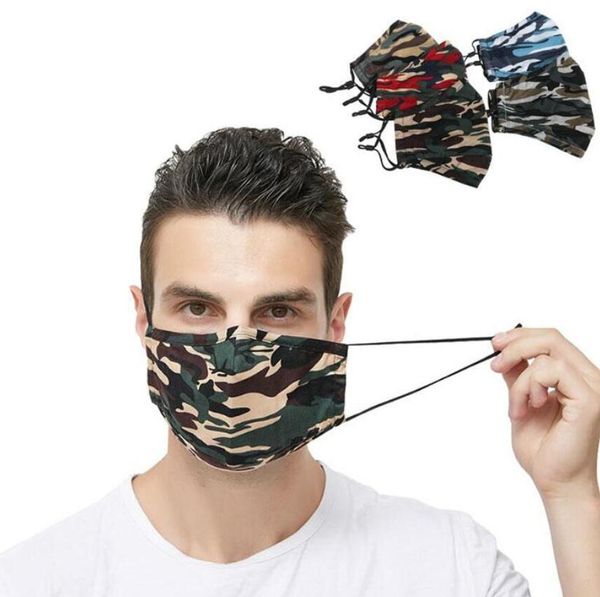 

camouflage face masks anti-dust wind mouth mask washable breathable outdoor cyling protective mask party masks with filter