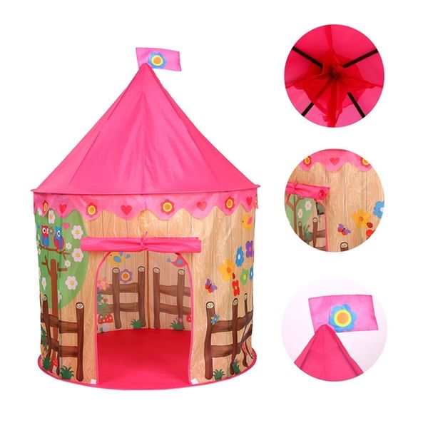 Bambini pieghevoli Bambini Giocano Tenda In / Outdoor Toy House per Ragazzi Ragazze Tenda Teepee al mare Tenda da gioco Regali di Natale di compleanno LJ200923