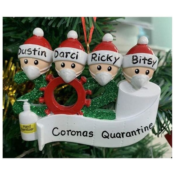 

diy quarantine christmas decoration birthdays party gift product pendant personalized family of orna