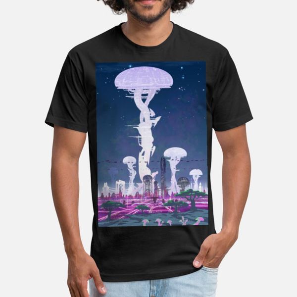 

cyberpunk city towers - regrowth designers graphic t shirt fun anime o-neck tracksuit hoodie sweatshirt