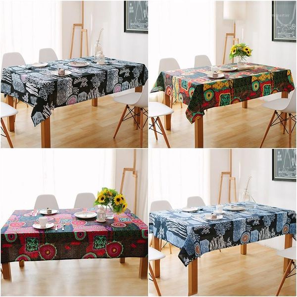 

table cloth dustproof tablecloths retro cover cotton linen kitchen tablecloth manteles de mesa for party wedding christmas decor1