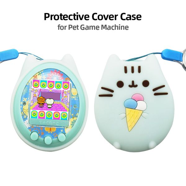 

protective cover shell pet game machine silicone case for cartoon electronic pet game machine 1020