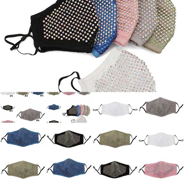 

dustproof breathable masks face diamond mask reusable washable with pm2.5 filter gasket dia jwro