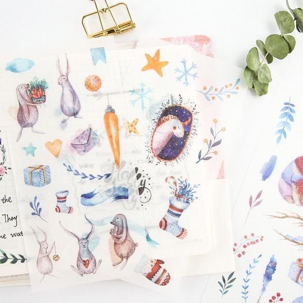 

6шт пакет cute kawaii сказочный мир diy diary наклейки скрапбукинг декоративные наклейки пакет канцелярские школа поставка sqchwd