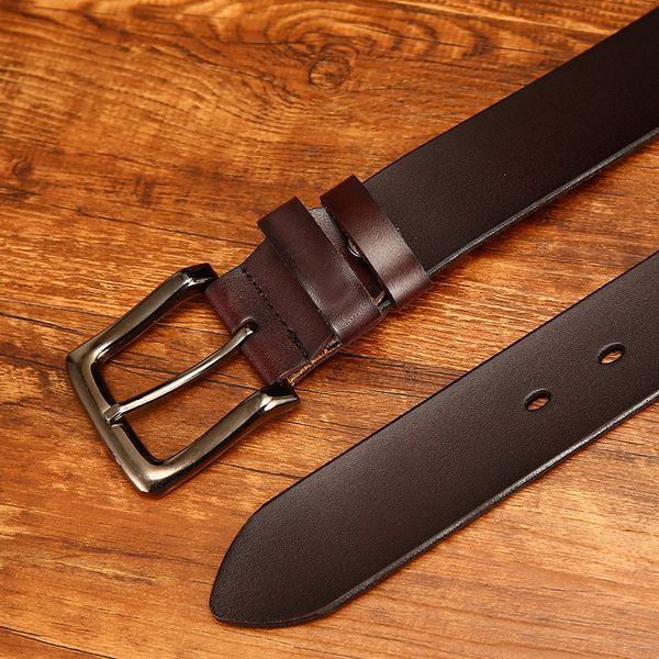 

2021 new popular men's fashion design alloy pin buckle waist belt 1a1a, Black;brown