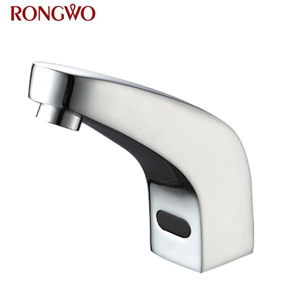 

bathroom sink faucets rongwo sensor faucet automatic infrared touchless basin cold water tap deck mounted