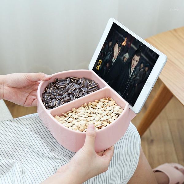 

creative lazy with phone holder portable home storage storage bowl for nuts dry fruits sugar box plate dish organizer1