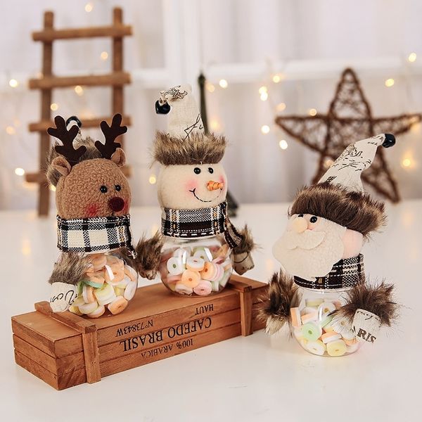 Natale Babbo Natale pupazzo di neve cervo bambola biscotti Candy Box per la decorazione domestica matrimonio festa di compleanno Baby Shower Decor regalo per bambini Y201020