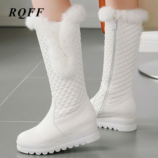 

розовый осень зима женские гольфы snow boots plus большой размер мода flat с med пяток женщина платформы белый черный ботинок, Black