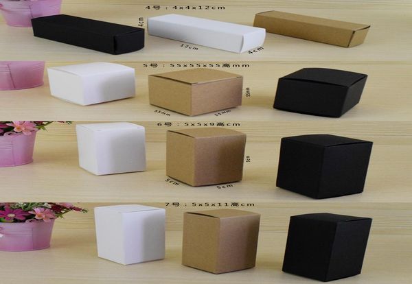 

50pcs kraft white black blank kraft paper box for cosmetic valves tubes craft candle gift packing boxes h sqcevr