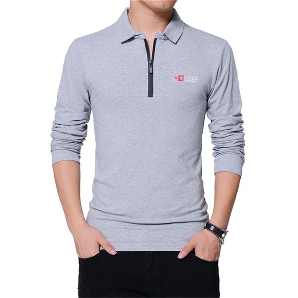

tfetters autumn mens fashion zipper collar design t-shirt long sleeve cotton tee solid color business 220302, White;black