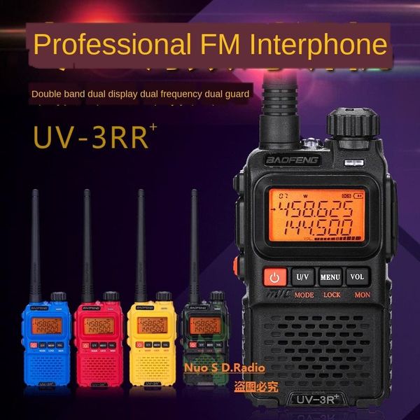 

baofeng bf-uv3r + interphone mini dual-segment interphone self-driving tour handstand baofeng 5r fm