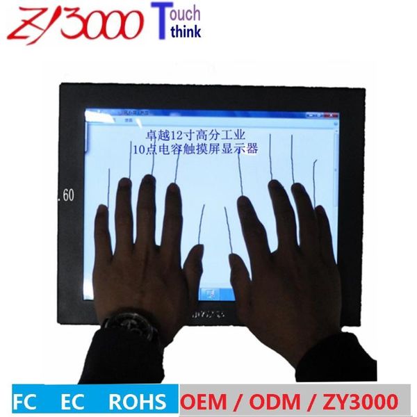 

new stock 17" 4:3 open frame metal casing multi capacitive touch screen industrial monitor wall mount monitor