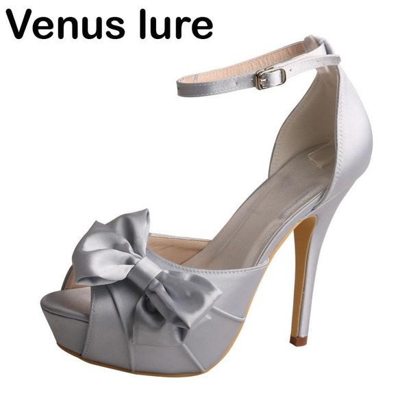 

dress shoes silver high platform wedding heels for bride 12cm female party sandals, Black