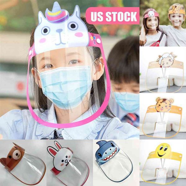 

shark us stock 20pcs kid transparent cartoon protective masks dustproof anti-fog full face shield anti dust windproof pet mask