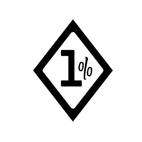 

11.9cm*15cm 1%er one percent outlaw biker funny vinyl decal car sticker car-styling accessories c15-2005