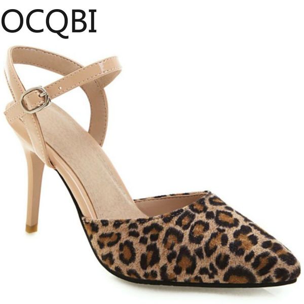 

womens high heel pointed close toe leopard sandal shoes summer casual sandals beige red black