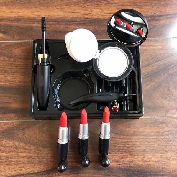 

6in1 christmas makeup sets lipstick face powder foundation bb & cc creams waterproof mascara eyeliner pen 6in1 makeup set
