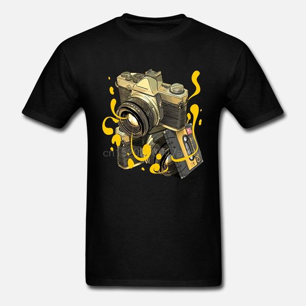 

2020 vintage black men camera cassette print round collar cotton classic art youth hoodie designers t shirts sweatshirt