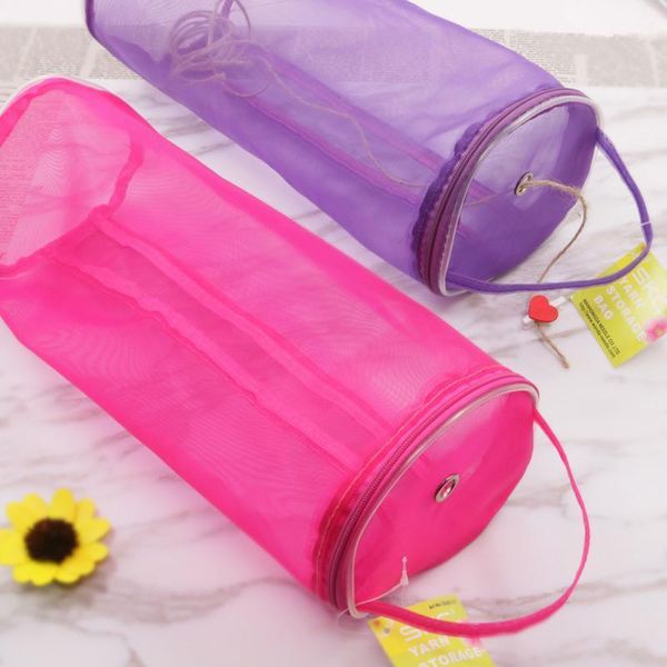 

large capacity yarn case yarn storage hollow diy hand weaving tools bag crochet thread storage size 33*13cm1, Black