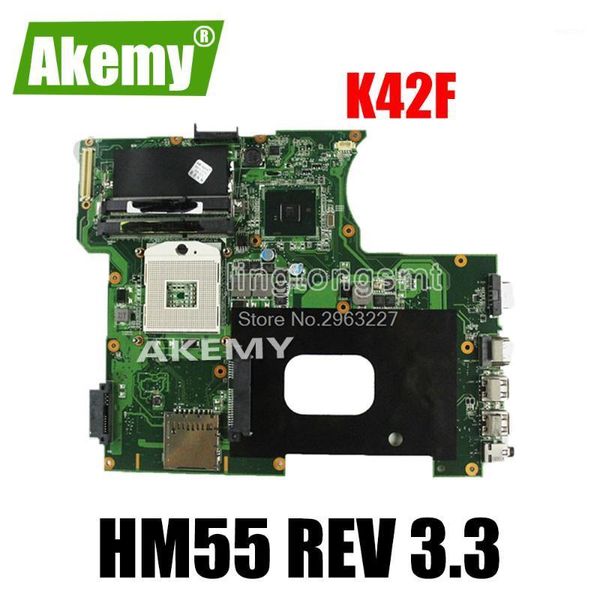 

for asus k42f rev 3.3 gma hd usb2.0 hm55 pga989 ddr3 vram main board k42f notebook motherboard p42f 100% fully tested1