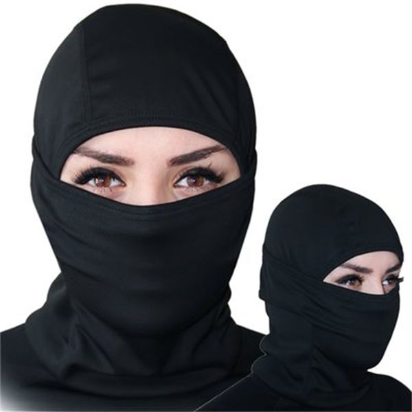 

woman outdoor sport tactical cycling headwear anti-dust mask scarf men design breathable racing riding head wear windproof multi-functional, Black