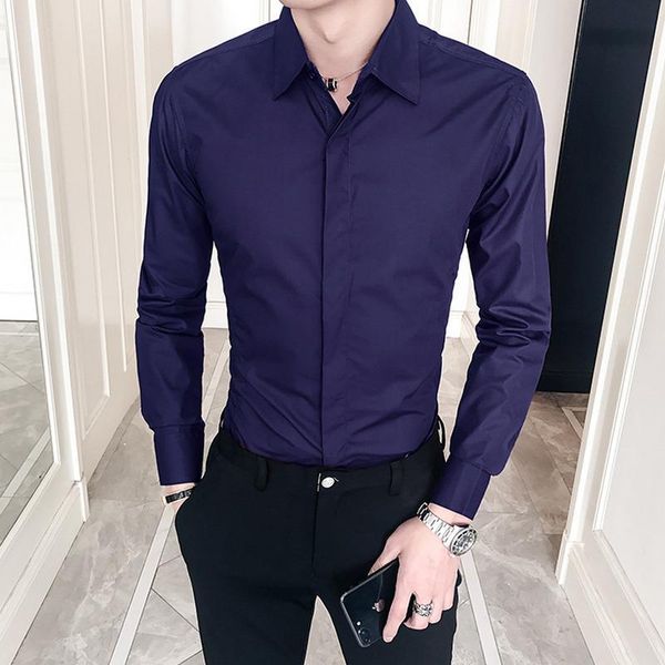 

new 2021 spring autumn cotton dress shirts mens casual shirt,casual men plus sizexxxl slim fit social shirts, White;black