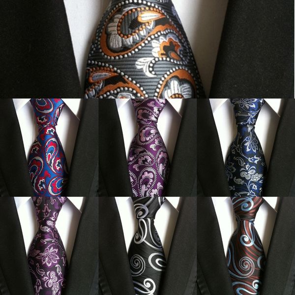 

1nfz linbaiway mens bowties+neckties+pocket neck set for man cotton striped business square tie handkerchief set custom logo, Blue;purple