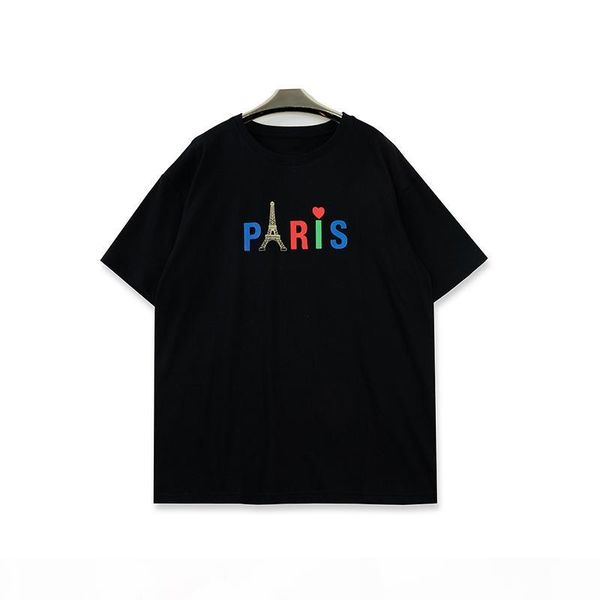 

men stylist t shirt new arrival paris men women letter print casual short sleeve fashion mens tees, White;black