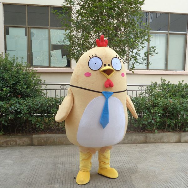 

mascot costumes yellow chicken mascot costume halloween carnival christmas party funny animal chicken mascot costume clothing size, Red;yellow