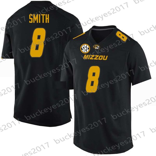 

custom mizzou missouri aieey name number stitched black white gold ncaa college football jersey #8 justin smith 34 larry rountree iii