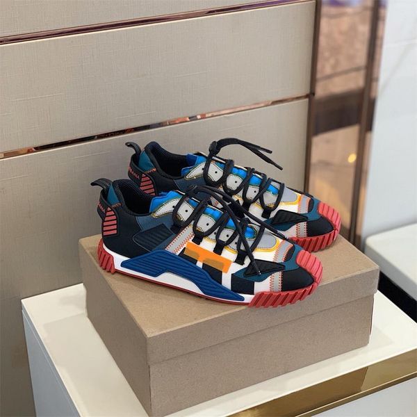 

new men and women ns1 sneakers in mixed materials luxury designer shoes men and women sneakers fashion size 38-45, Black