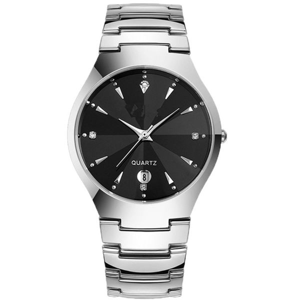 

women's tungsten network watch watch steel men's quartz calendar watch women's lovers student table, Slivery;brown