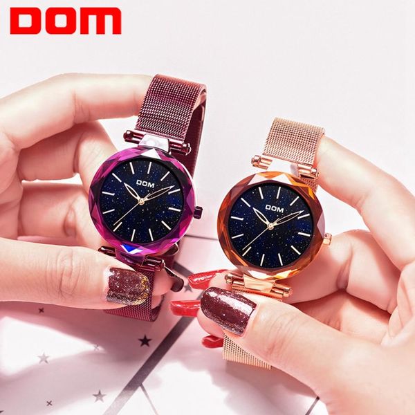 

dom brand luxury women quartz watches minimalism fashion casual female wristwatch waterproof gold steel reloj mujer g-1244gk-1m, Slivery;brown