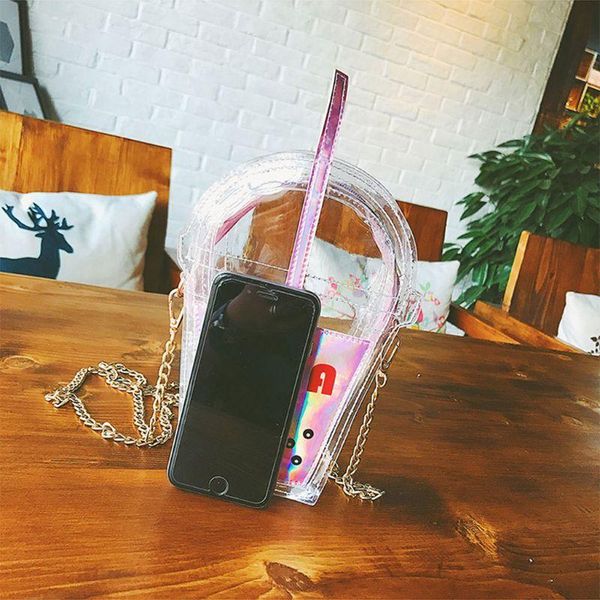 

funny cup shaped pu leather handbag evening shoulder bag small clutch purse phone pouch m5te