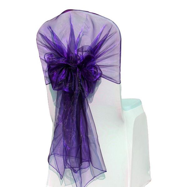 

wedding organza chair cover hood/chair sashes 65x275cm for wedding event&party&banquet chair bow knot decoration jlllur