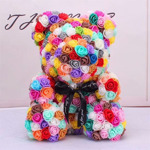 Teddybär 35 cm Kunstschaum Rosenbär Hochzeitstag Valentinstag Geburtstagsgeschenk Hochzeitsgeschenk Blume 201222