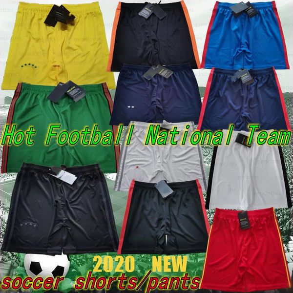 

thai 20/21 new argentina soccer shorts netherlands football pants scotland 19/20 national team soccer shorts pants, Black;red