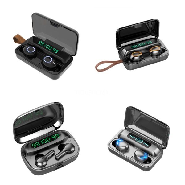 

f9-5 tws headphones bluetooth v5.0 wireless earphone mini smart touching earbuds with led display power bank headset and mic pk i60 i100 #27