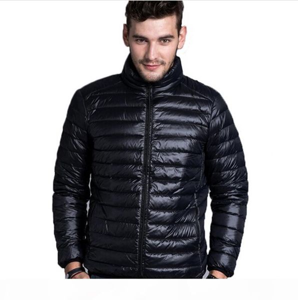 

men's casual warm jackets solid thin breathable winter jacket mens outwear coat lightweight parka plus size xxxl hombre jaqueta, Black;brown