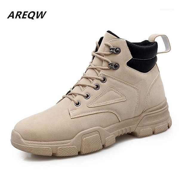 

boots 2021 winter warm and comfortable solid color men's cotton shoes high wear rubber sole boots1, Black
