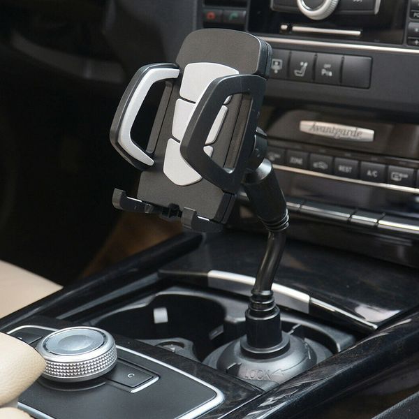 

easy install clip on 360rotation phone holder abs adjustable car mount auto gooseneck protection fashion non slip stable