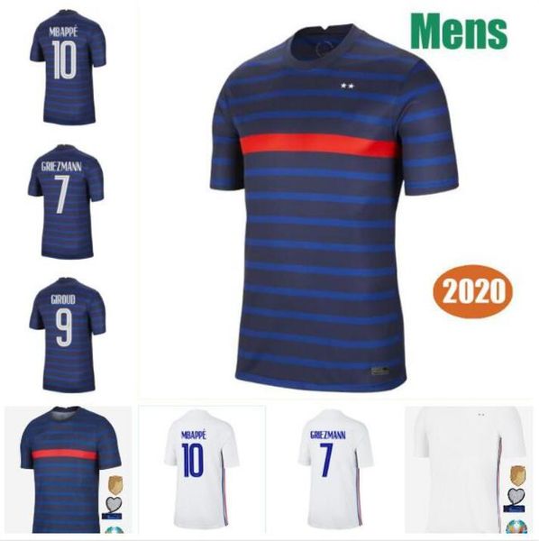 

2020 франция mbappe griezmann pogba джьи 2021 футбол футбол футбол футбола maillot de oep men + kids kit, Black;yellow