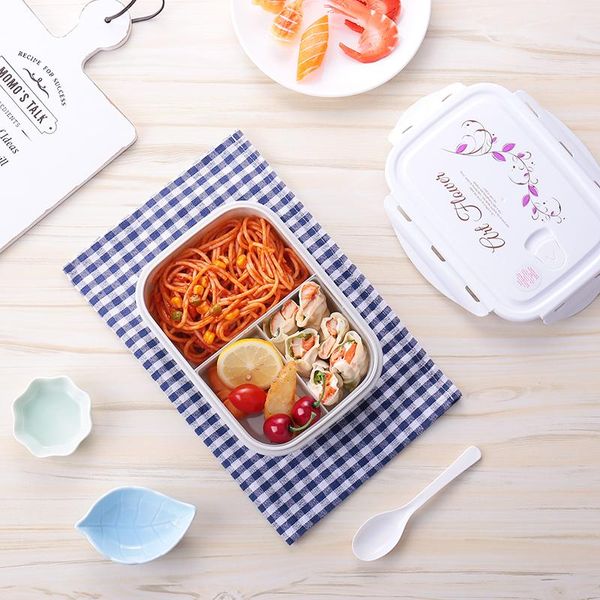 

oneup цветочного узора lunch box 1100ml экология bento box microwavable контейнер еда с отсеками для малышей девушка женщин bbyxwj