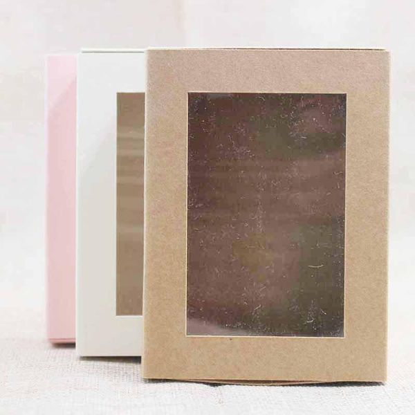 

розовый бежевый kraft paper gift box slide с clear пвх окна конфеты благосклонности пакет дисплея slide box пользовательские стоимость допол