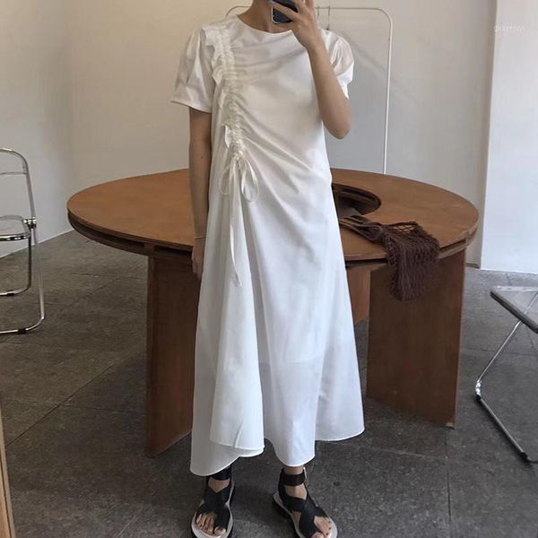 

2020 new arrive summer maternity dress woman straight loose version large size dresses pregnant woman clothing md-024891, White